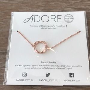 ADORE Stack & Sparkle Rose God Circle Bracelet